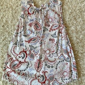 Ann Taylor sleeveless blouse. Paisley print. Size medium.